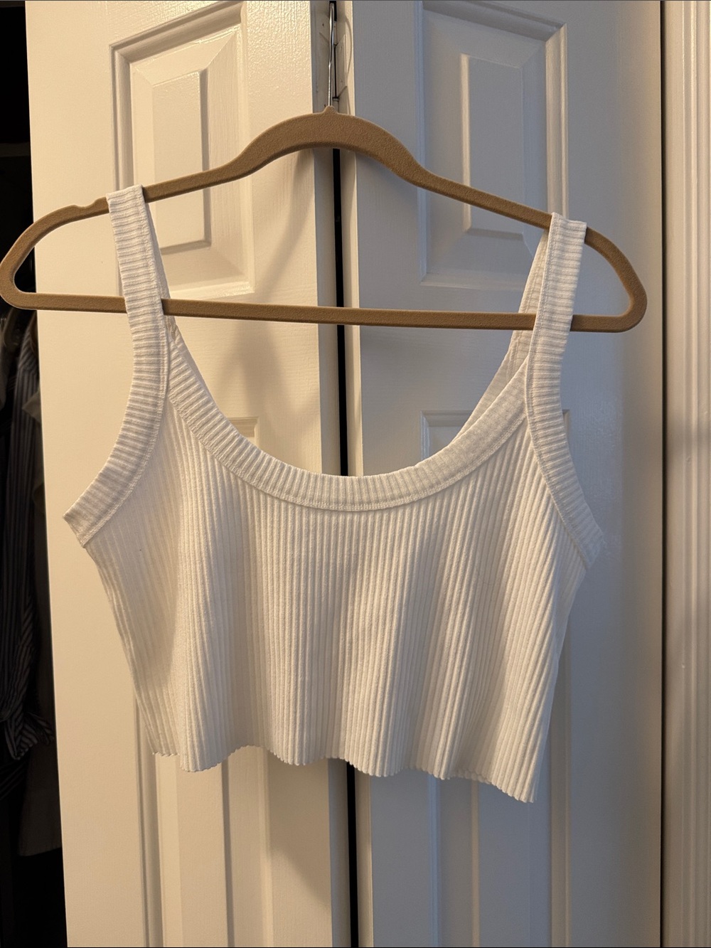 Lovers and Friends White Ribbed Cropped Tank Top - Women's Sleeveless Knit